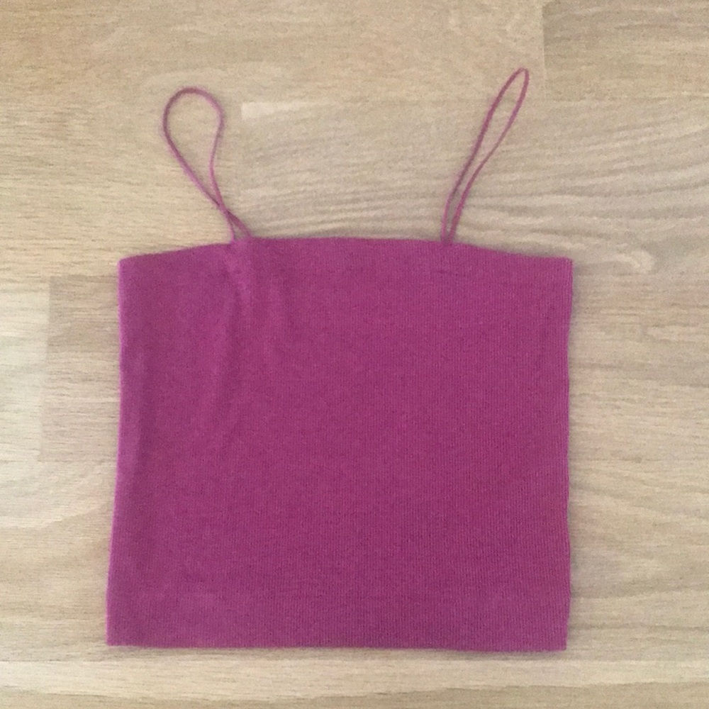 American Eagle Square Neck Cropped Tank Top